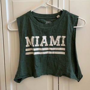 “Miami” cropped muscle tank